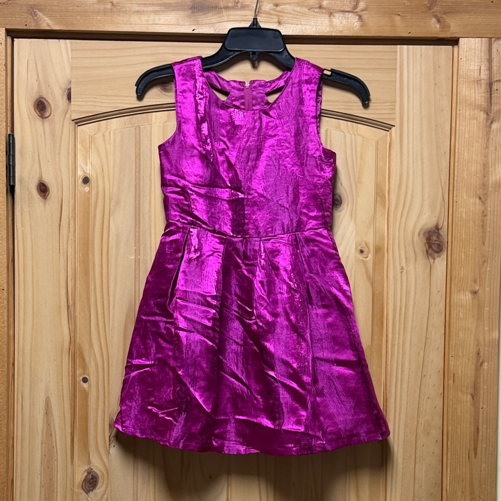 The Children’s Place Shimmery Metallic Pink Dress 10